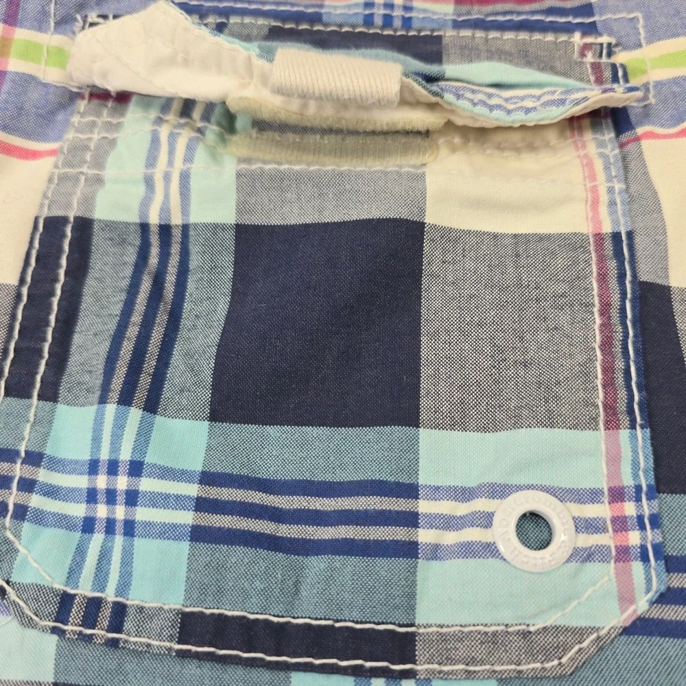 Abercrombie & Fitch‎ Mens XL Plaid Board Shorts Swim Trunks